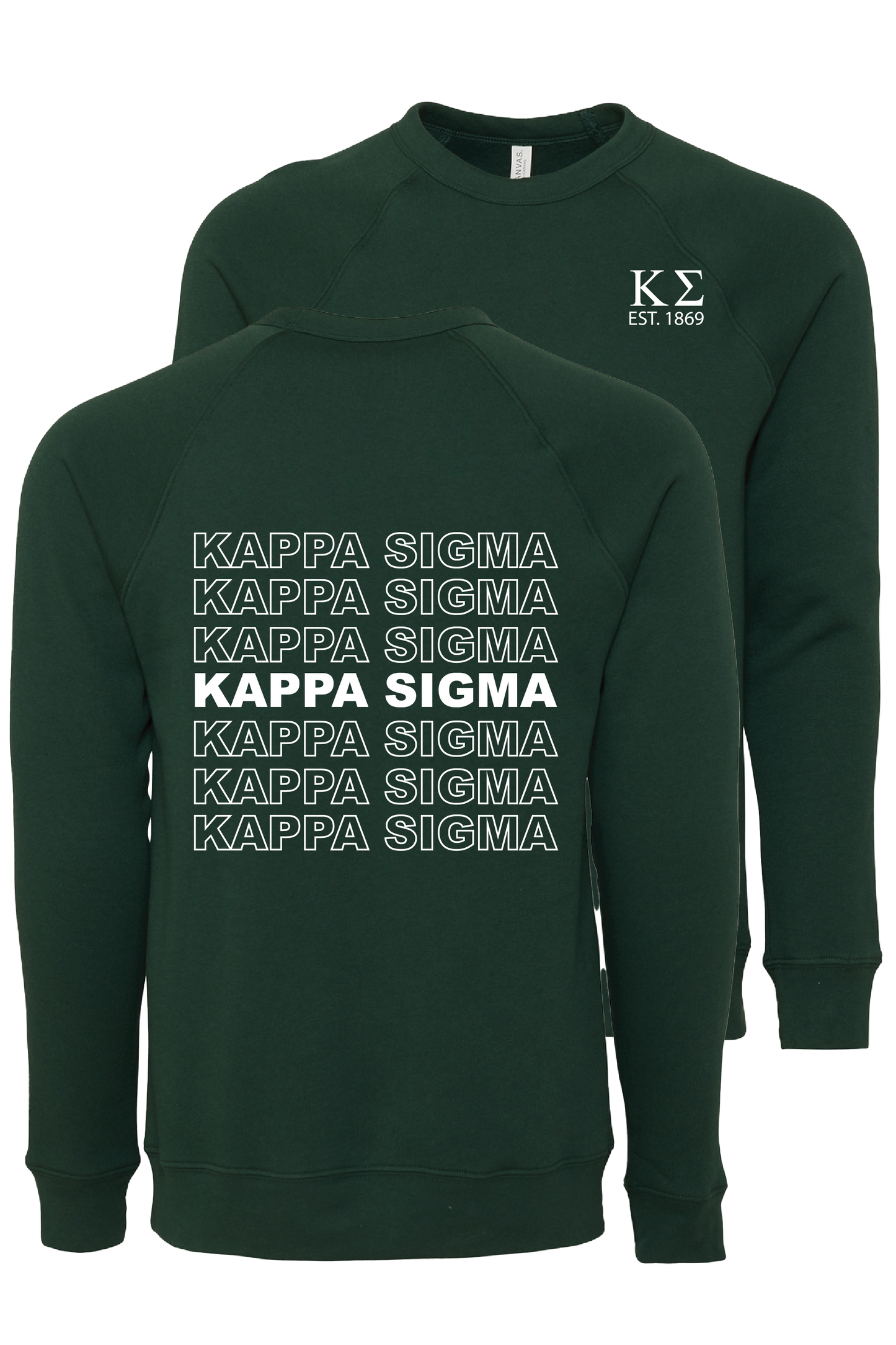 Kappa Sigma Repeating Name Crewneck Sweatshirts