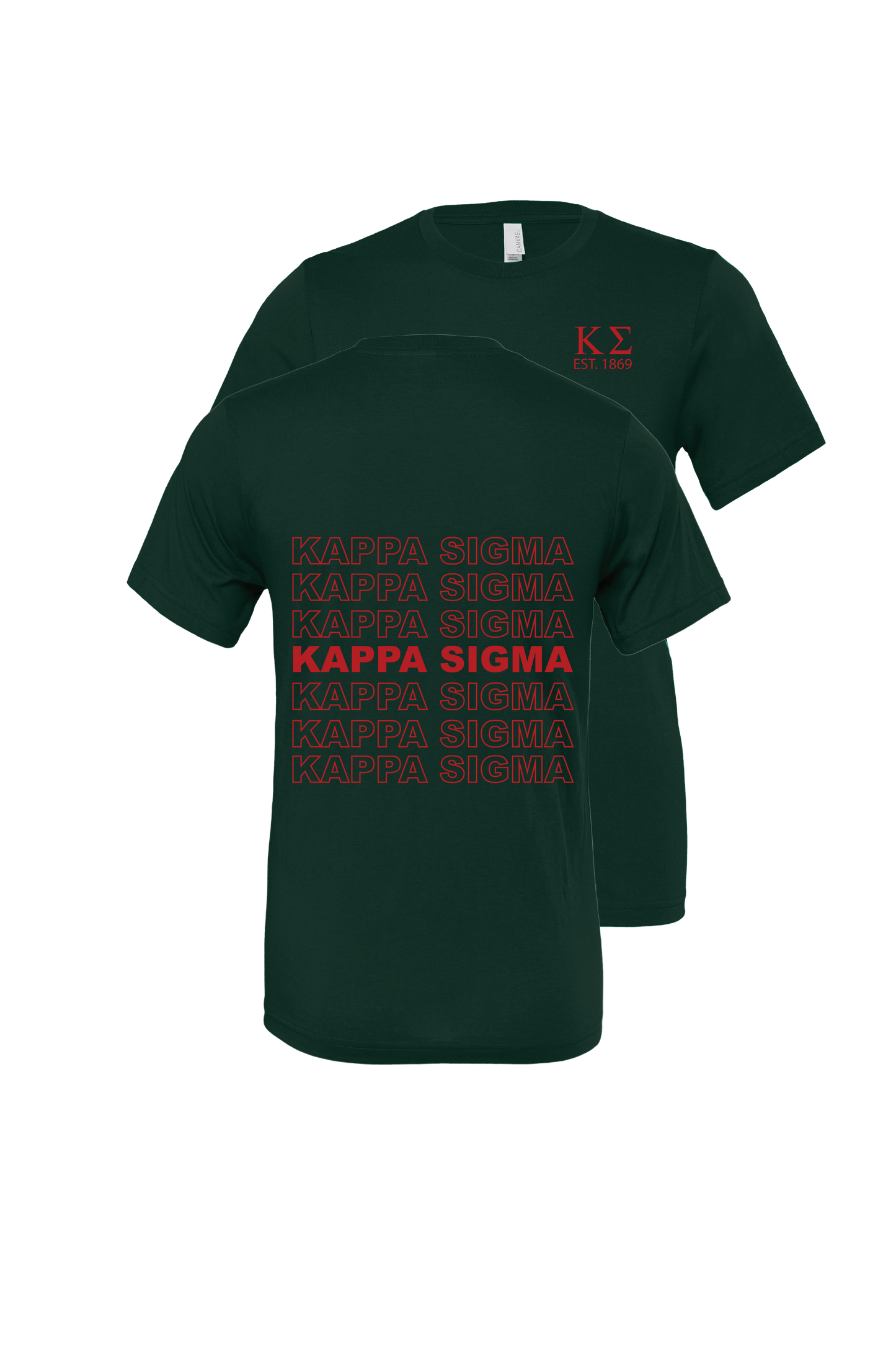 Kappa Sigma Repeating Name Short Sleeve T-Shirts