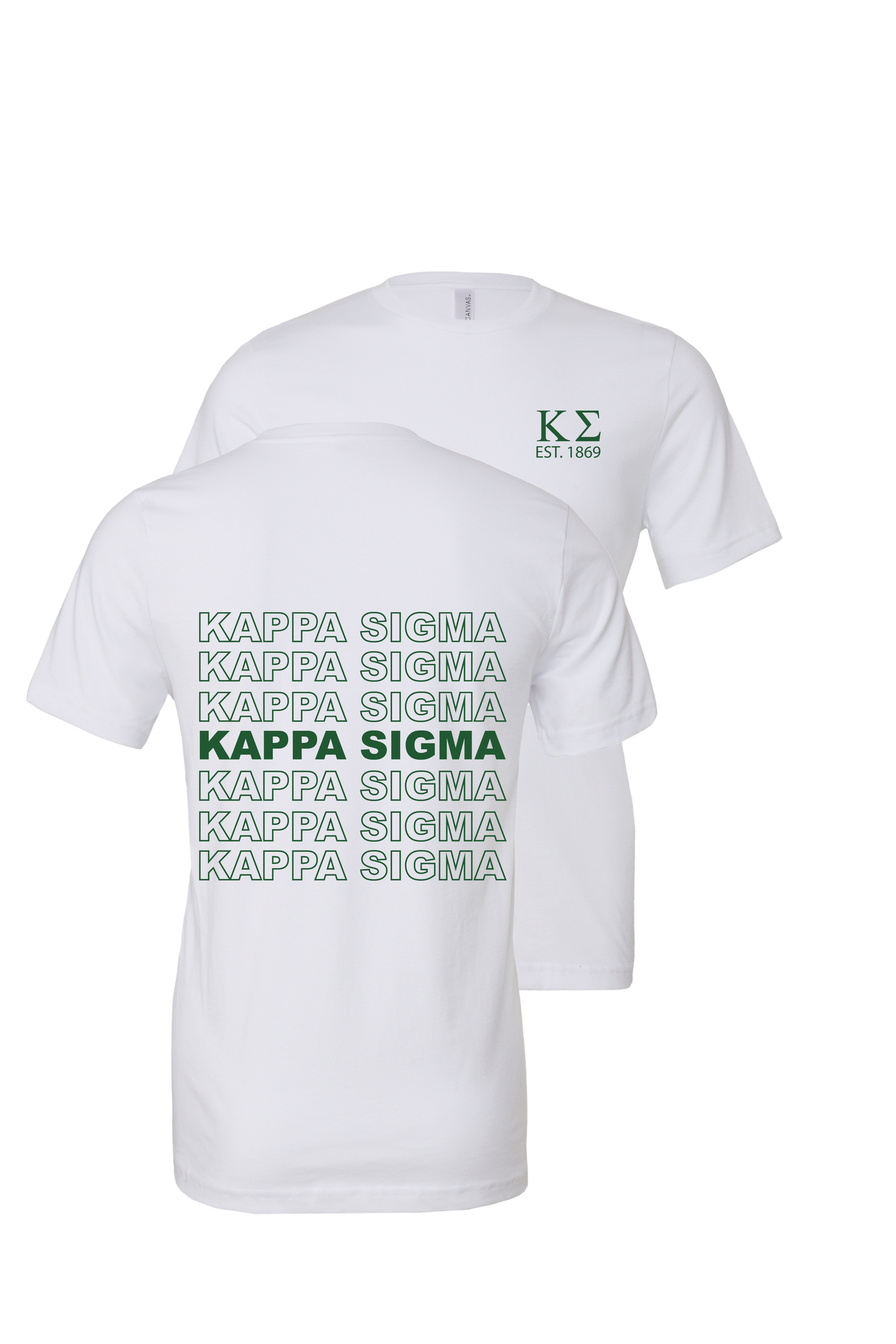 Kappa Sigma Repeating Name Short Sleeve T-Shirts