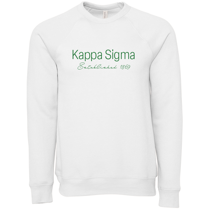 Kappa Sigma Embroidered Printed Name Crewneck Sweatshirts