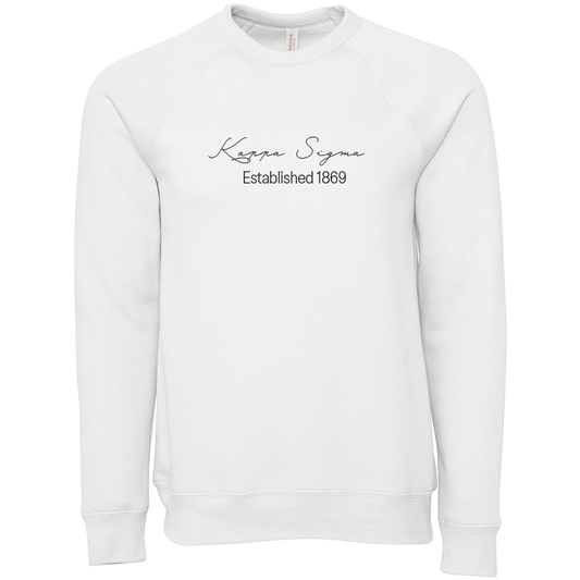 Kappa Sigma Embroidered Scripted Name Crewneck Sweatshirts