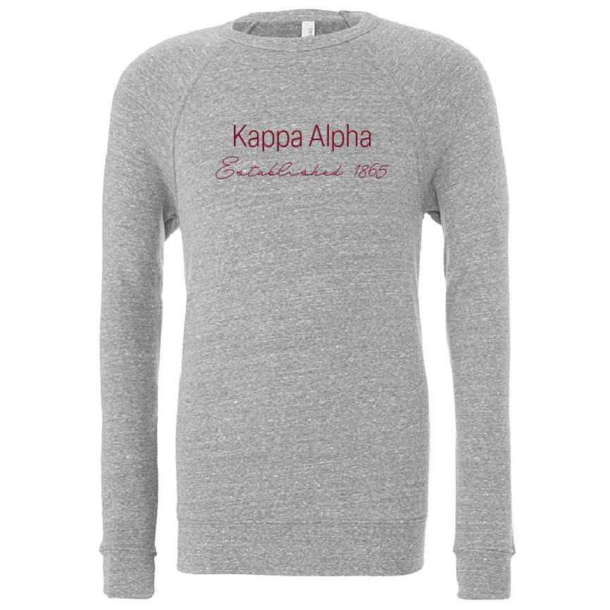 Kappa Alpha Embroidered Printed Name Crewneck Sweatshirts
