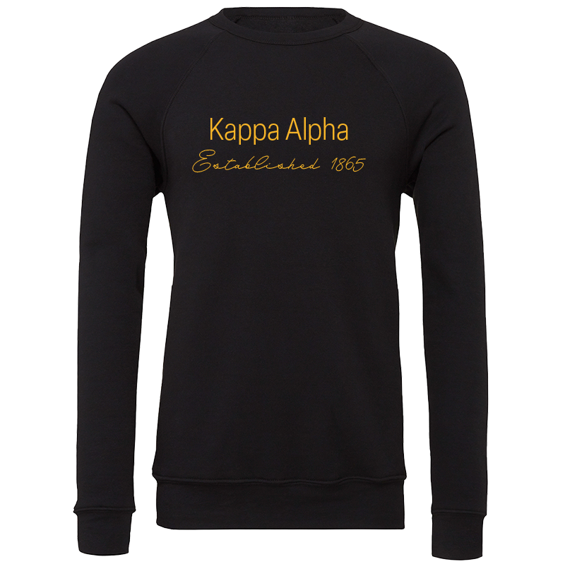Kappa Alpha Embroidered Printed Name Crewneck Sweatshirts