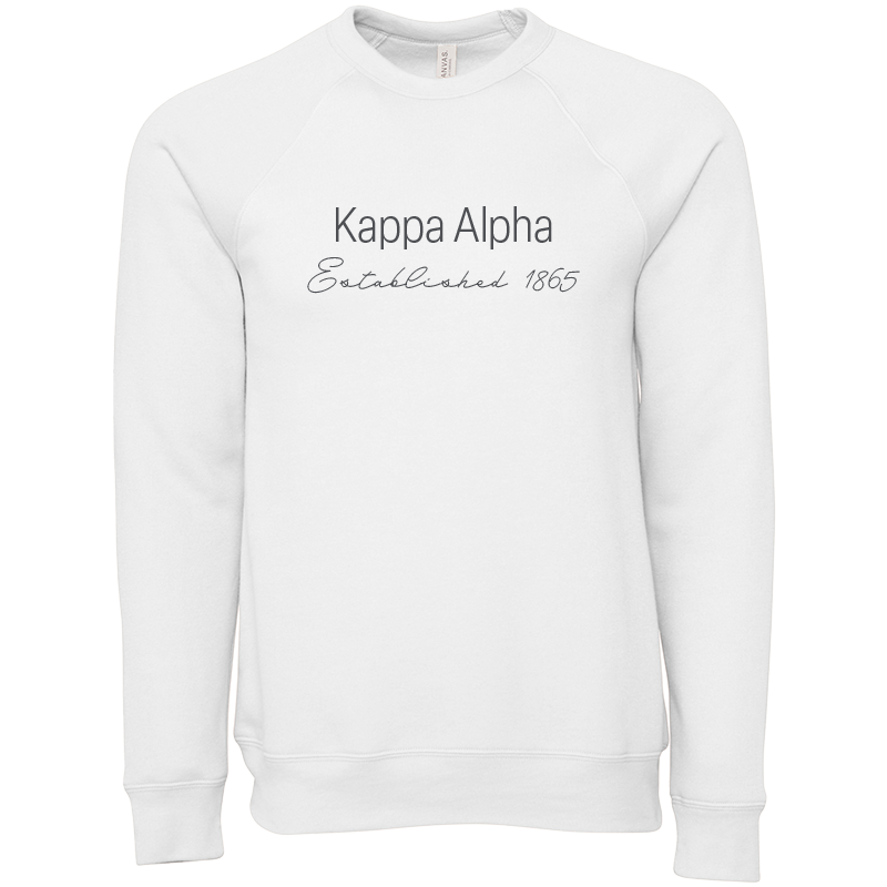 Kappa Alpha Embroidered Printed Name Crewneck Sweatshirts