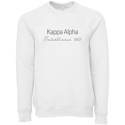 Kappa Alpha Embroidered Printed Name Crewneck Sweatshirts