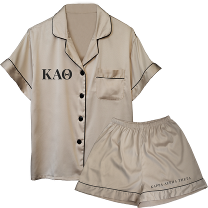 Kappa Alpha Theta Embroidered Ladies' Pajama Sets