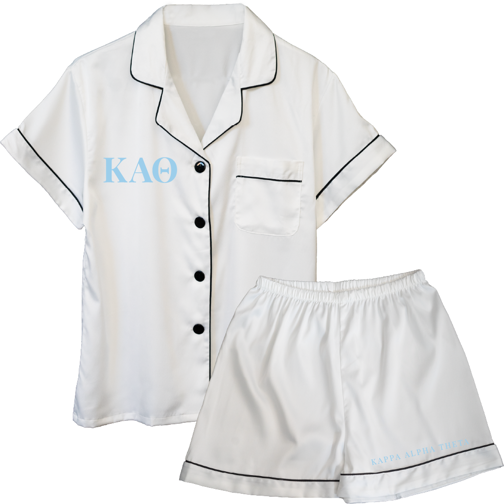 Kappa Alpha Theta Embroidered Ladies' Pajama Sets