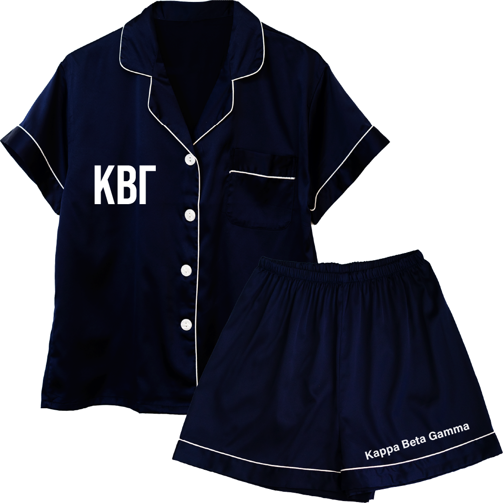 Kappa Beta Gamma Embroidered Ladies' Pajama Sets