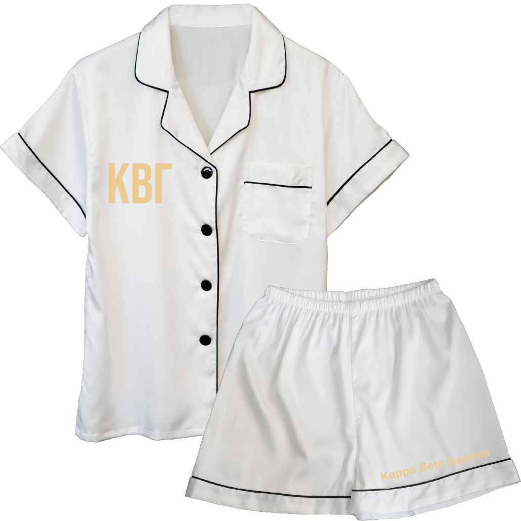 Kappa Beta Gamma Embroidered Ladies' Pajama Sets