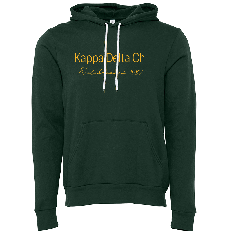 Kappa Delta Chi Embroidered Printed Name Hooded Sweatshirts