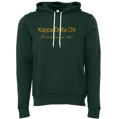 Kappa Delta Chi Embroidered Printed Name Hooded Sweatshirts