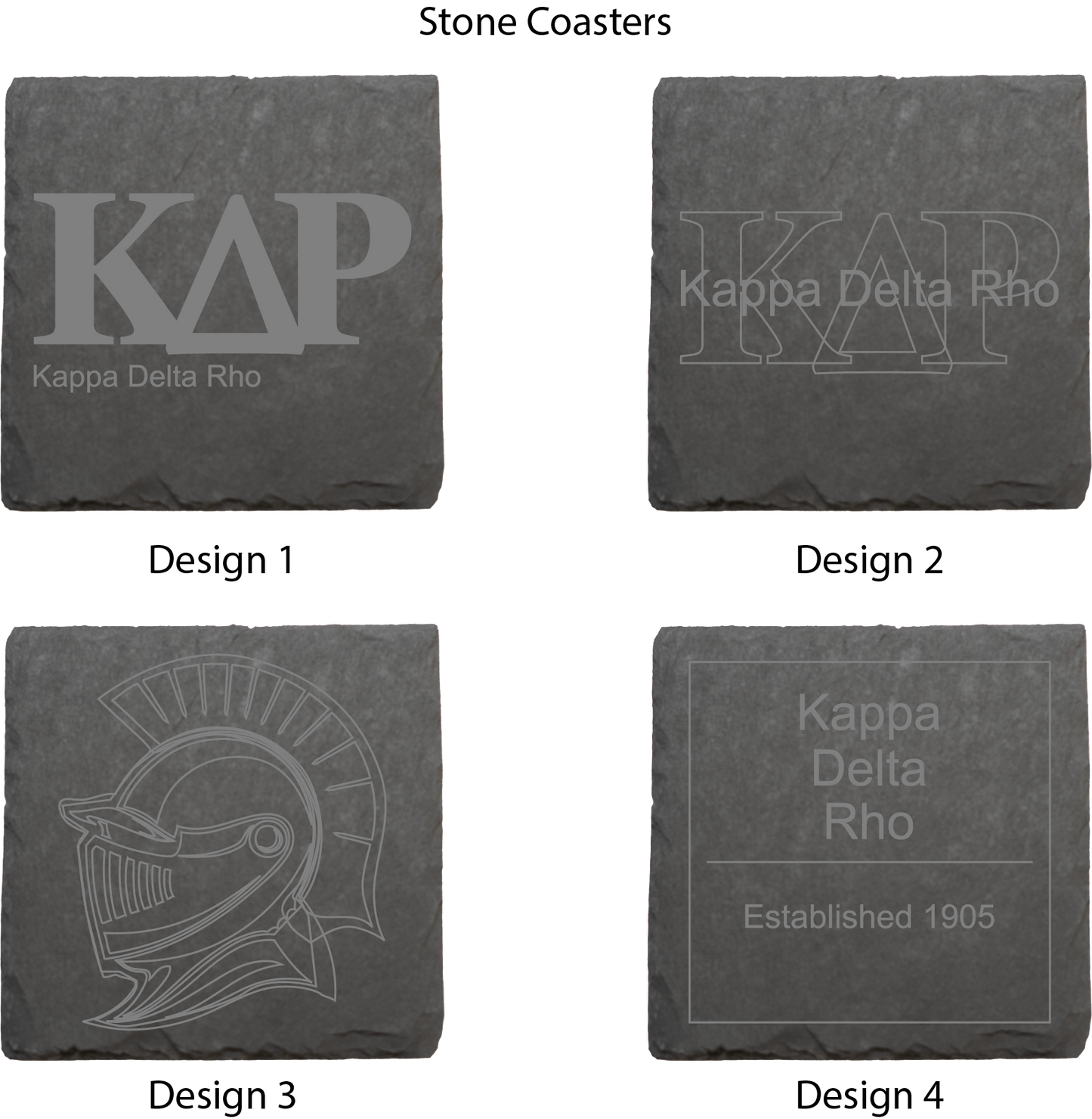 Kappa Delta Rho Stone Coasters - 4-Pack