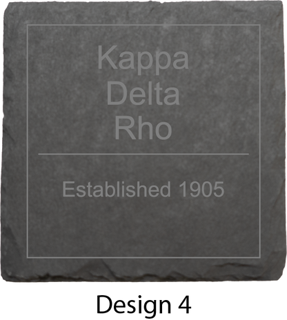 Kappa Delta Rho Stone Coasters - 4-Pack