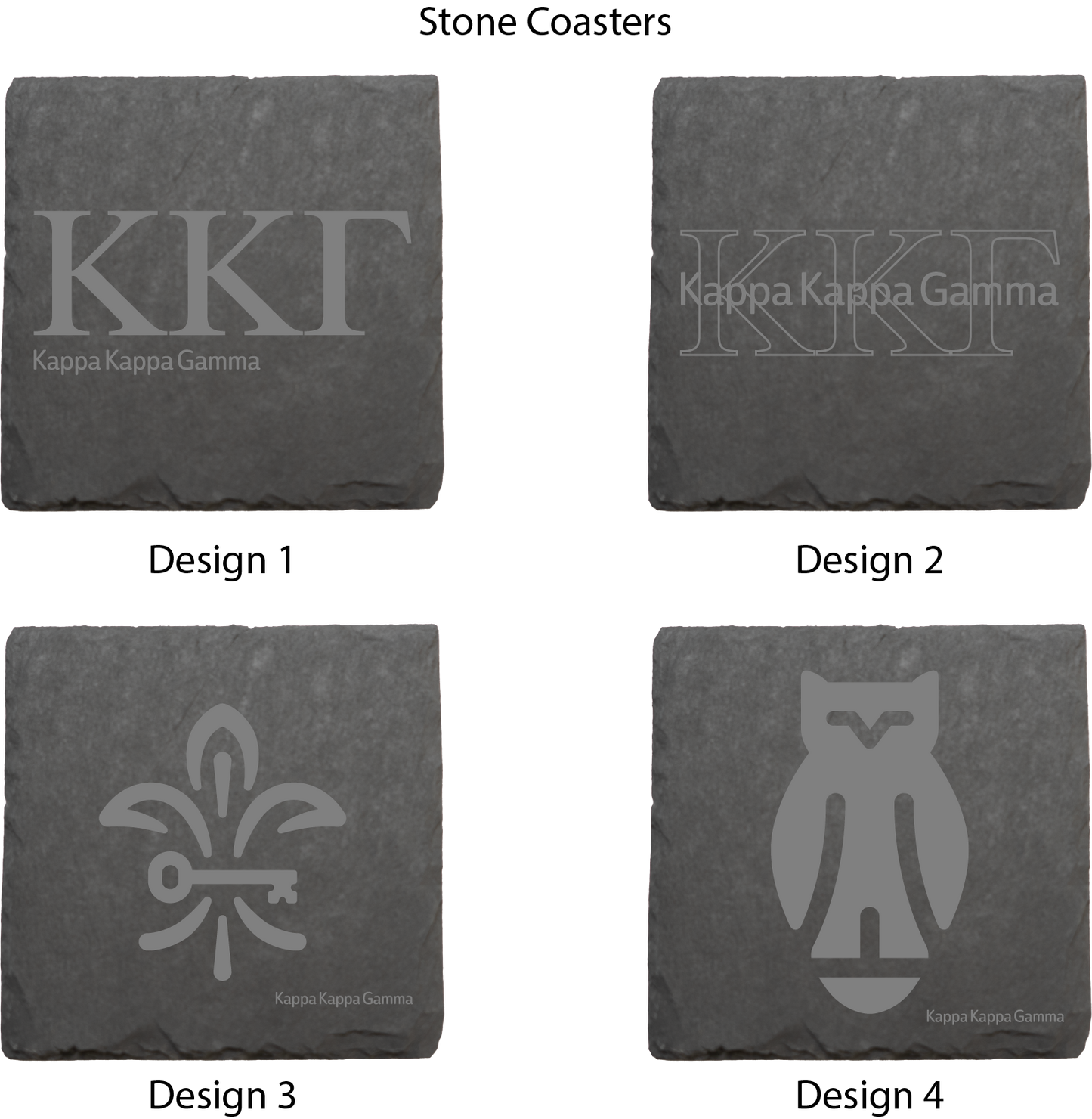 Kappa Kappa Gamma Stone Coasters - 4-Pack