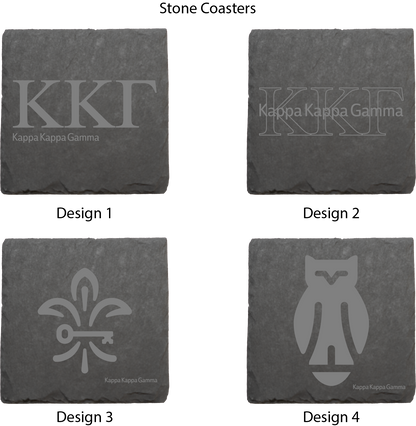 Kappa Kappa Gamma Stone Coasters - 4-Pack