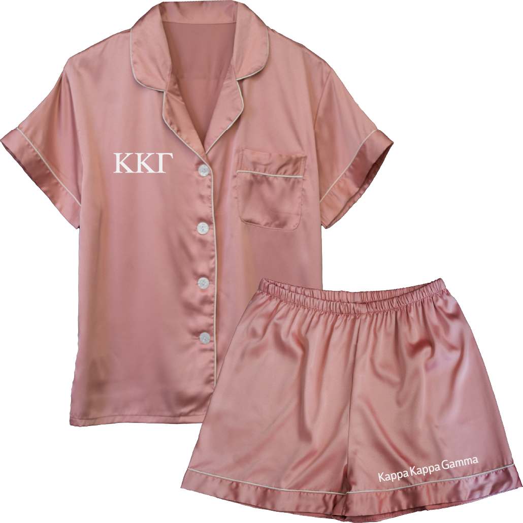 Kappa Kappa Gamma Embroidered Ladies' Pajama Sets