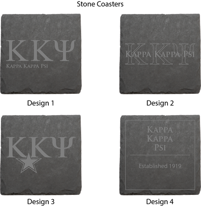 Kappa Kappa Psi Stone Coasters - 4-Pack