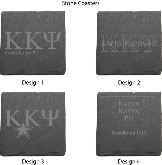 Kappa Kappa Psi Stone Coasters - 4-Pack