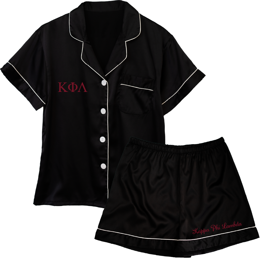 Kappa Phi Lambda Embroidered Ladies' Pajama Sets