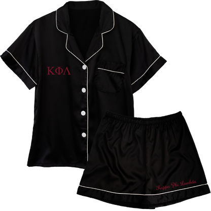 Kappa Phi Lambda Embroidered Ladies' Pajama Sets