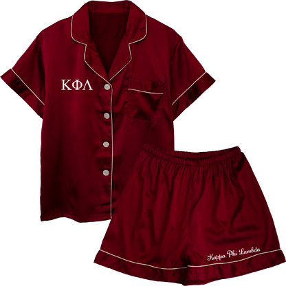 Kappa Phi Lambda Embroidered Ladies' Pajama Sets