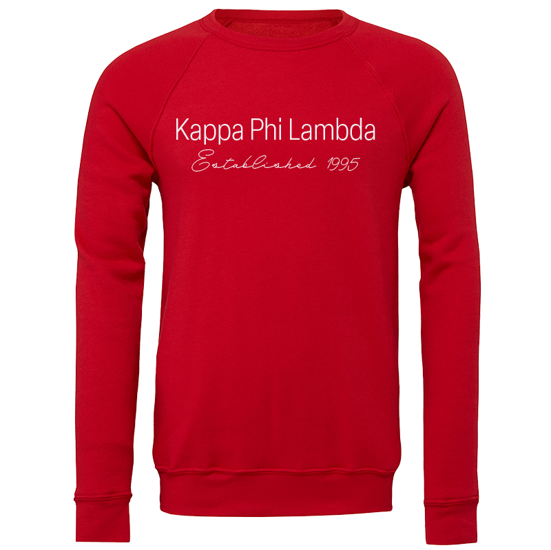 Kappa Phi Lambda Embroidered Printed Name Crewneck Sweatshirts