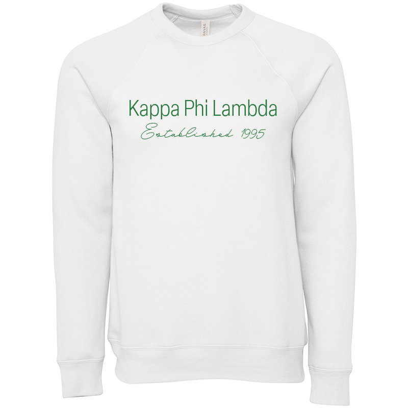 Kappa Phi Lambda Embroidered Printed Name Crewneck Sweatshirts