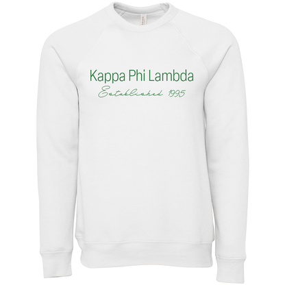 Kappa Phi Lambda Embroidered Printed Name Crewneck Sweatshirts