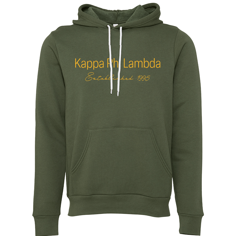 Kappa Phi Lambda Embroidered Printed Name Hooded Sweatshirts