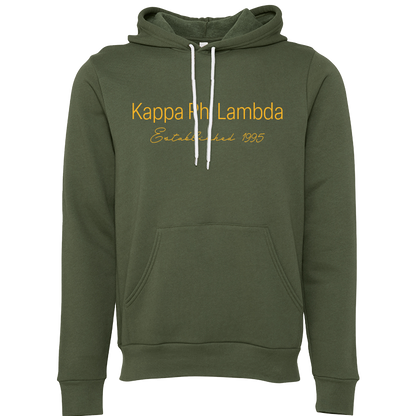 Kappa Phi Lambda Embroidered Printed Name Hooded Sweatshirts