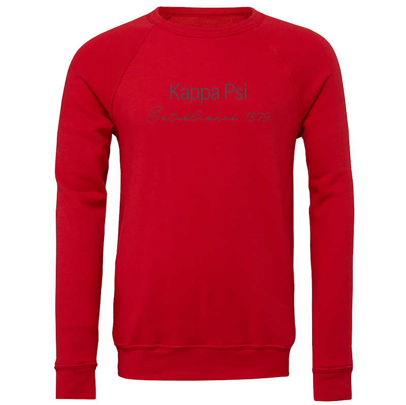 Kappa Psi Embroidered Printed Name Crewneck Sweatshirts