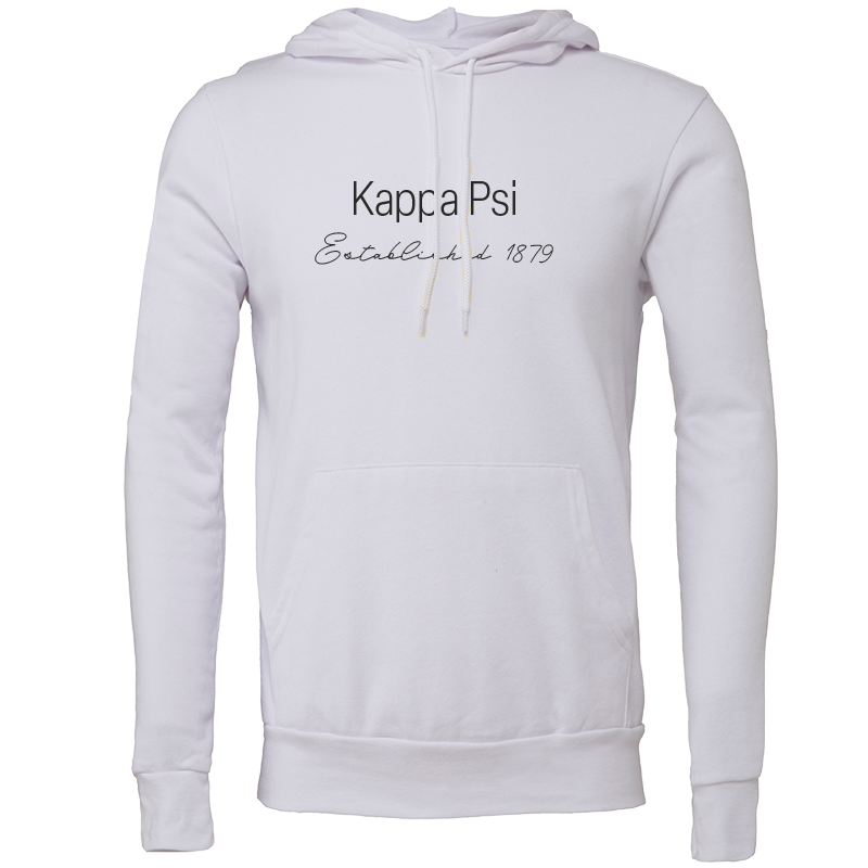 Kappa Psi Embroidered Printed Name Hooded Sweatshirts