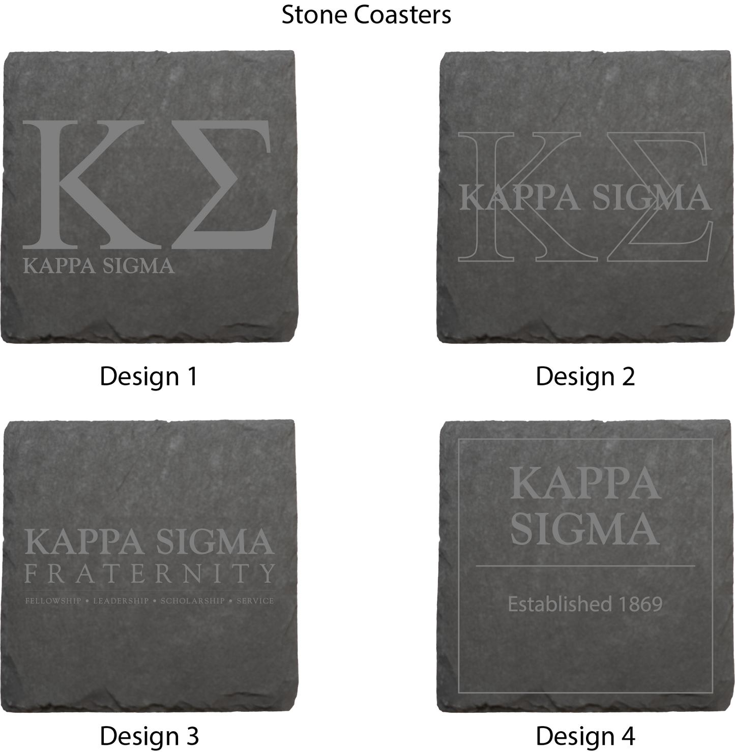 Kappa Sigma Stone Coasters - 4-Pack