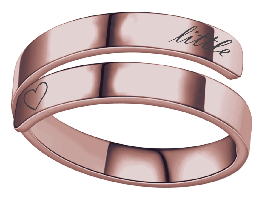 Big/Little Engraved Stainless Steel Rings
