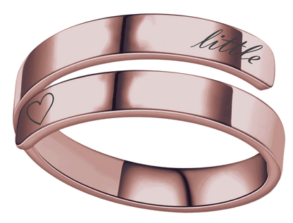 Big/Little Engraved Stainless Steel Rings