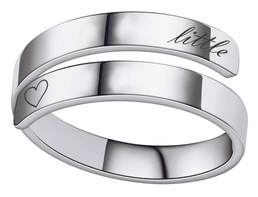 Big/Little Engraved Stainless Steel Rings