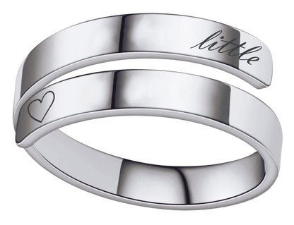 Big/Little Engraved Stainless Steel Rings