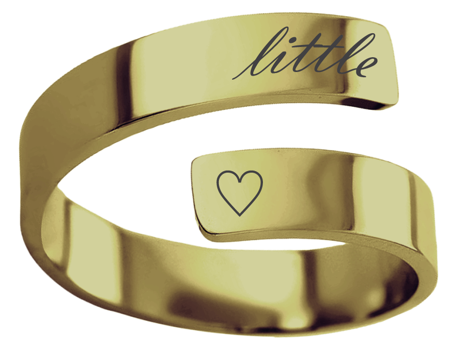 Big/Little Engraved Stainless Steel Rings