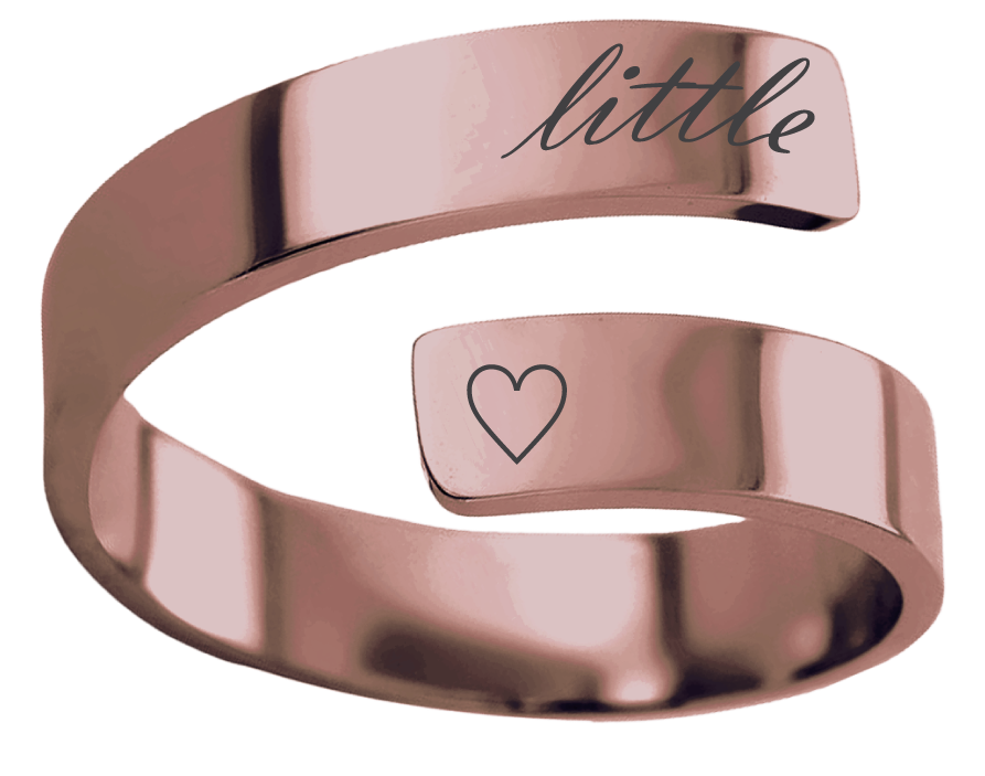 Big/Little Engraved Stainless Steel Rings