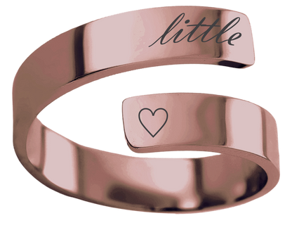 Big/Little Engraved Stainless Steel Rings