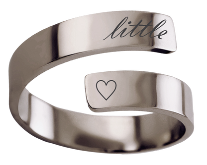 Big/Little Engraved Stainless Steel Rings