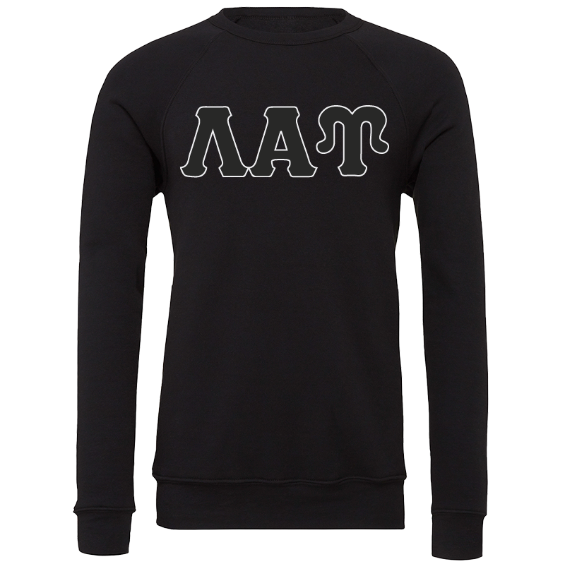 Lambda Alpha Upsilon Lettered Crewneck Sweatshirts