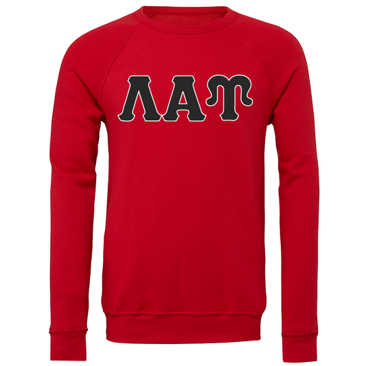 Lambda Alpha Upsilon Embroidered Lettered Crewneck Sweatshirts