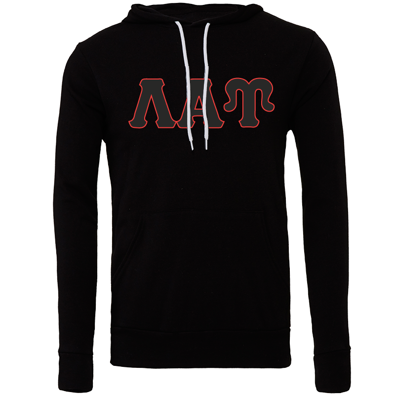 Lambda Alpha Upsilon Lettered Hooded Sweatshirts