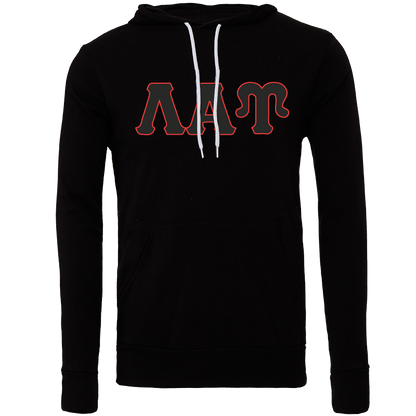 Lambda Alpha Upsilon Lettered Hooded Sweatshirts