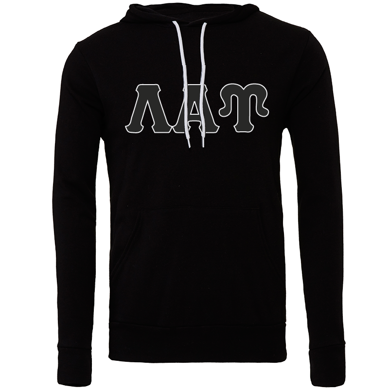 Lambda Alpha Upsilon Lettered Hooded Sweatshirts