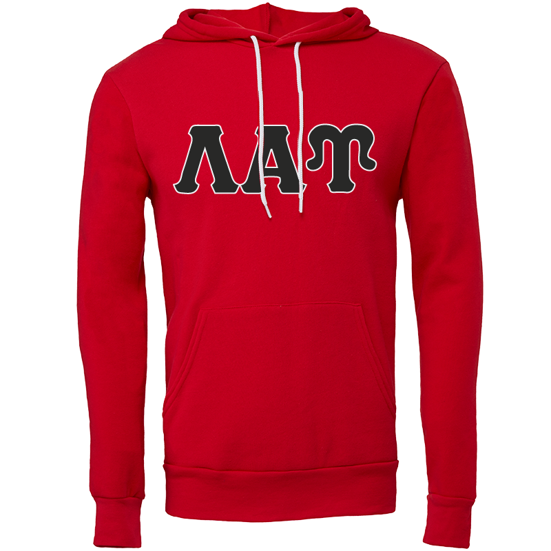 Lambda Alpha Upsilon Lettered Hooded Sweatshirts