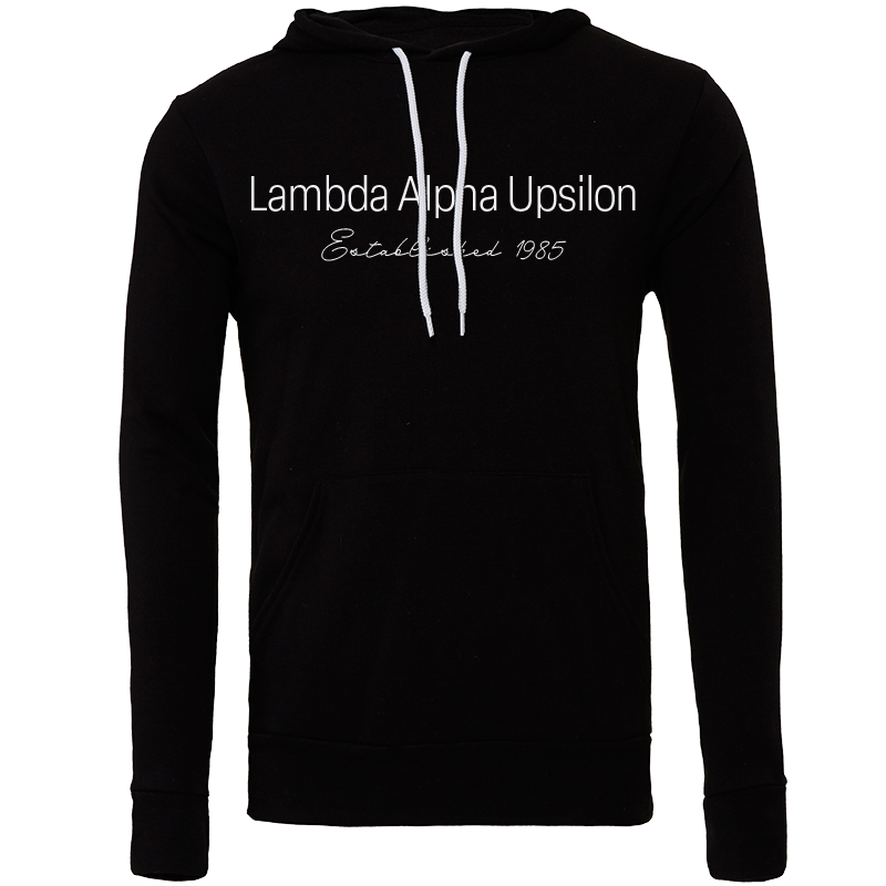 Lambda Alpha Upsilon Embroidered Printed Name Hooded Sweatshirts