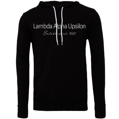 Lambda Alpha Upsilon Embroidered Printed Name Hooded Sweatshirts