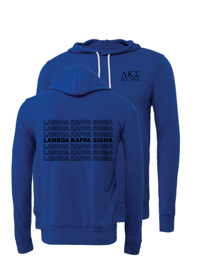 Lambda Kappa Sigma Repeating Name Hooded Sweatshirts